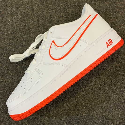 Af1 low white picante red Sz6.5