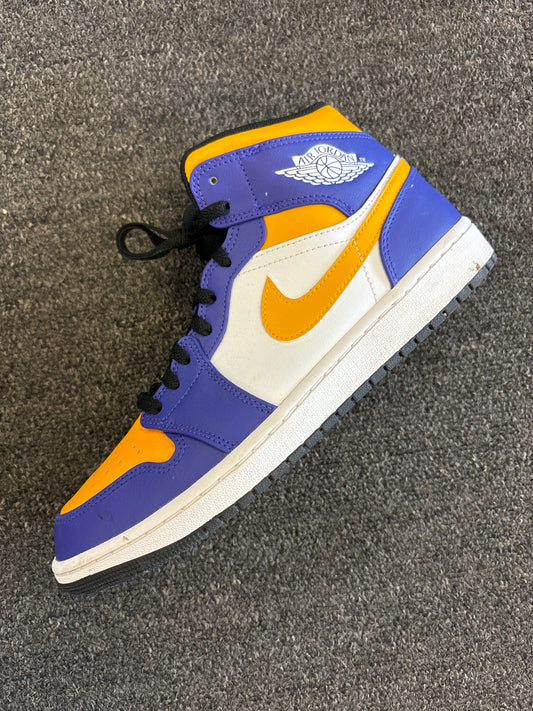 Jordan 1 mid laker Sz10