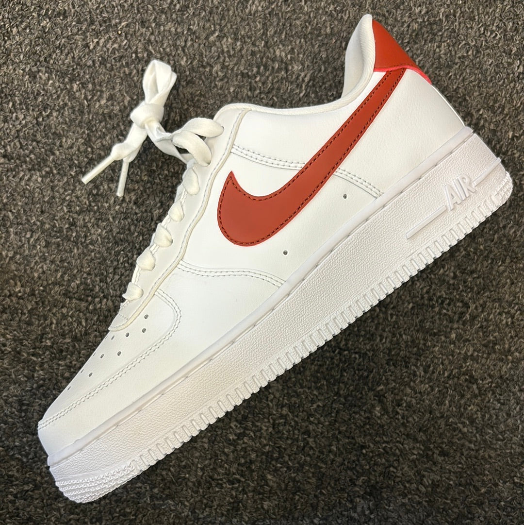 Af1 low white rugged orange Sz9.5W/8m