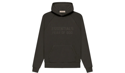 Fear of god essential hoodie OFF black SzXS