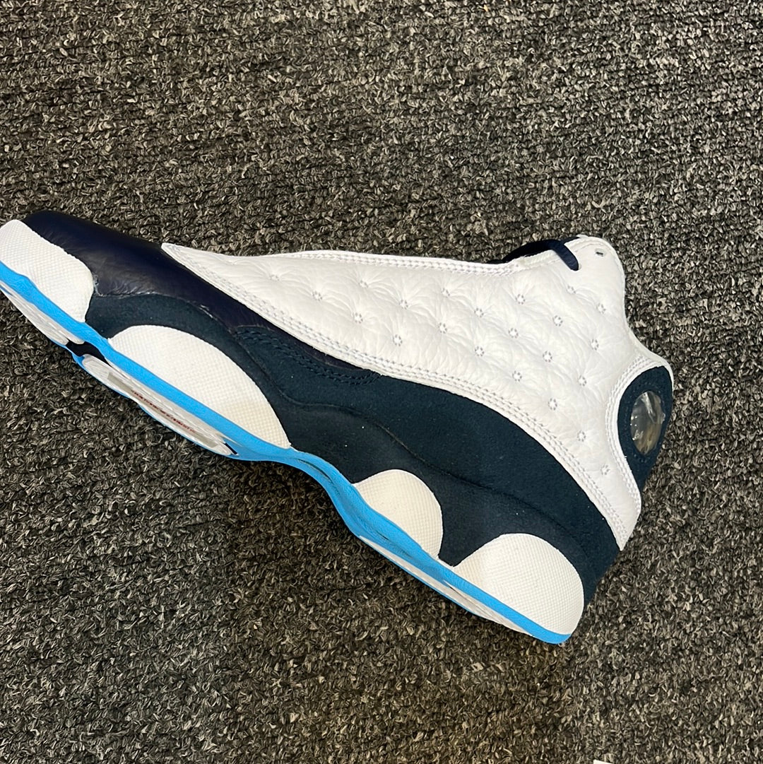 Jordan 13 Obsidian powder blu wht sz4.5