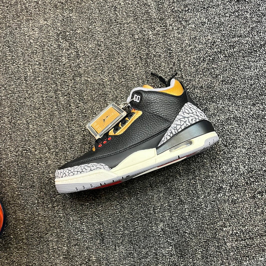 Jordan 3 blk cement gold Sz7w/5.5y